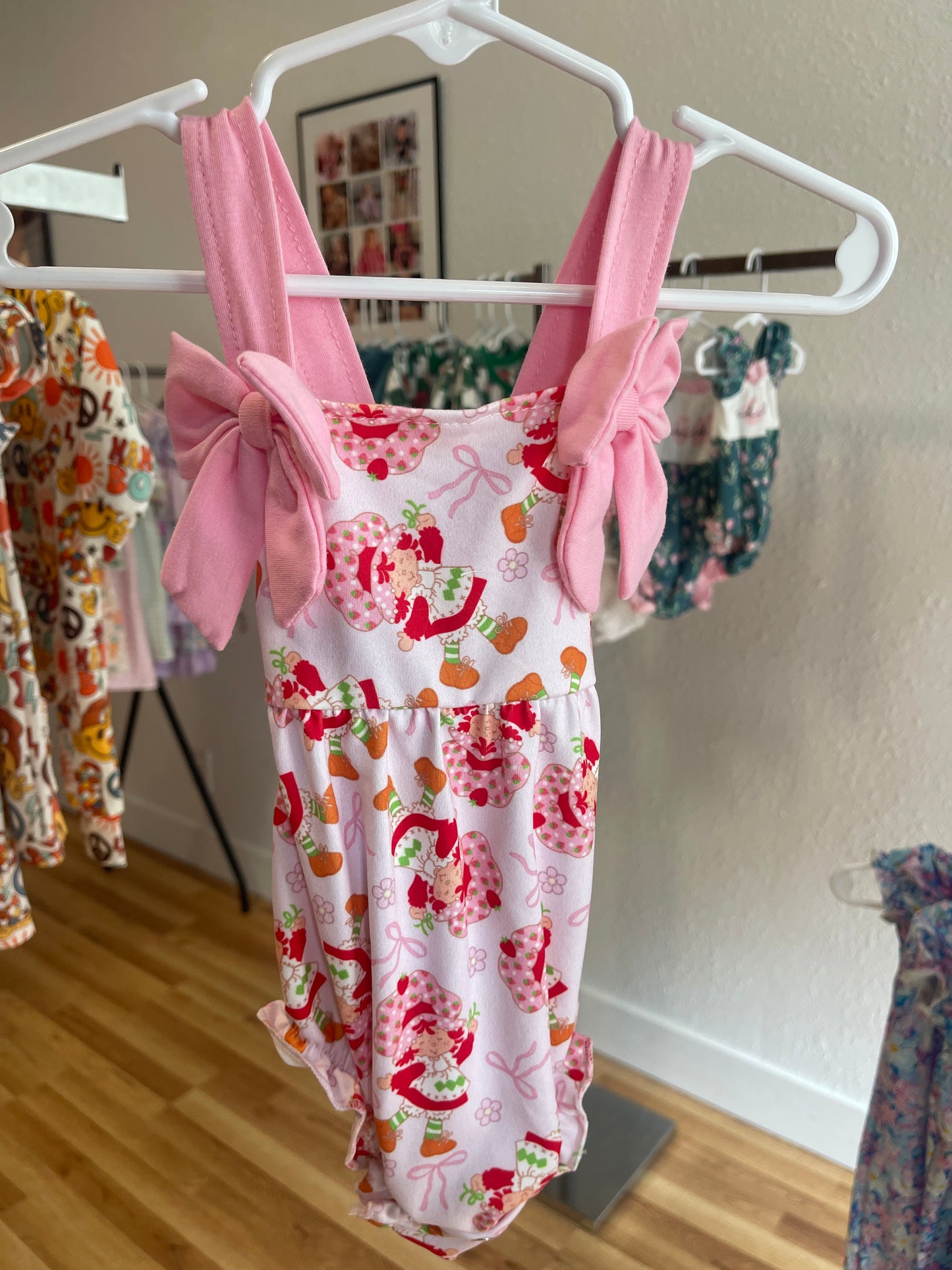 Strawberry shortcake romper