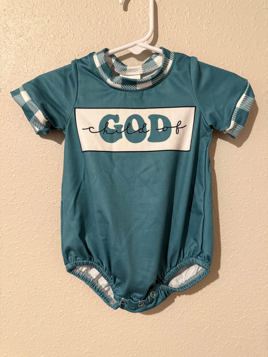 God is good bubble romper