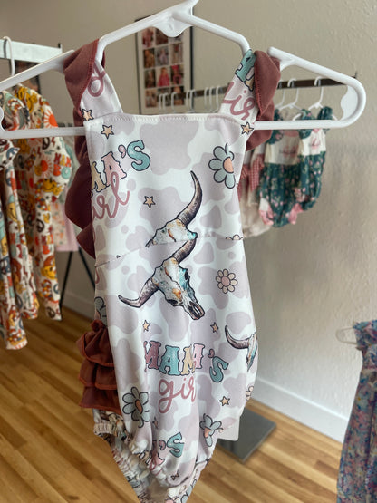 Western Mamas girl romper